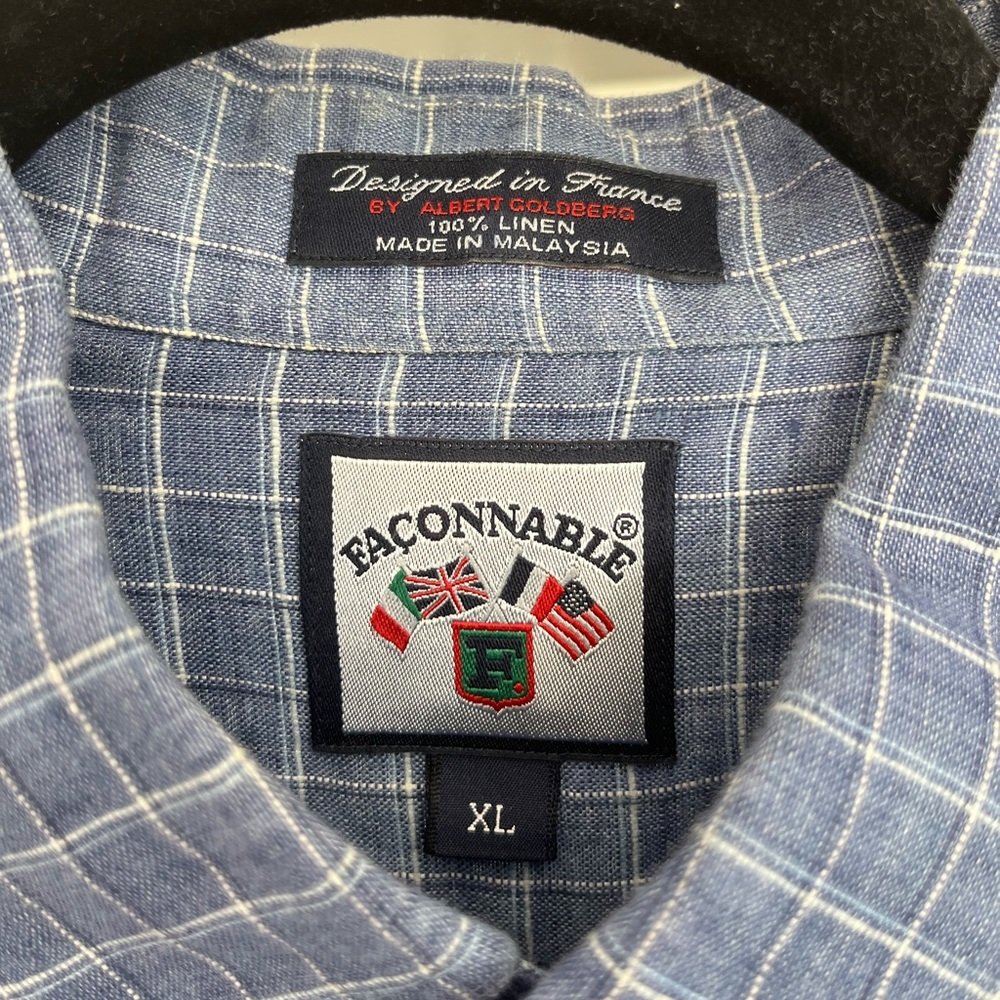 Facconable Albert Goldberg Plaid Button Down - image 3